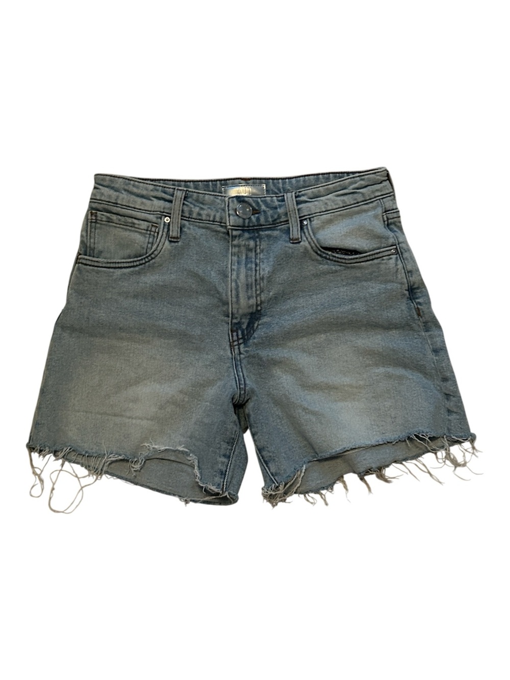 Kut from the Kloth High Rise‎ Jane Long Shorts. Size 0. Light Blue Denim.